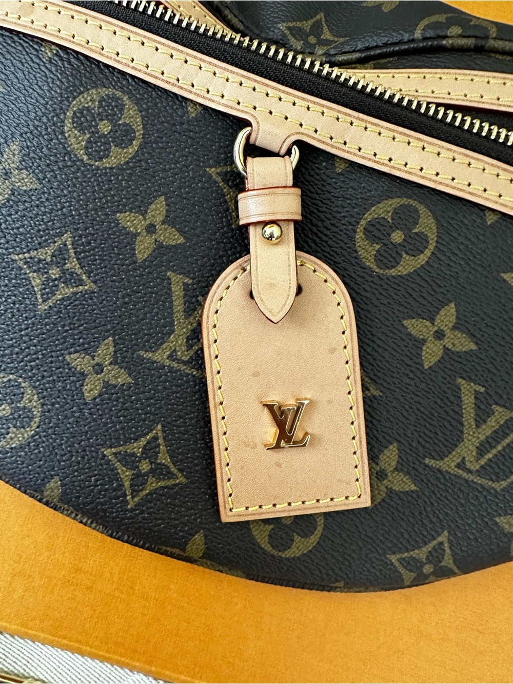 Louis Vuitton Monogram Crossbody Bag in Brown and Cream - Picture 3 of 10
